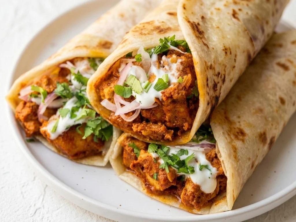 O.G. Butter Chicken Wrap at Spicey Chef near Redstone, Calgary